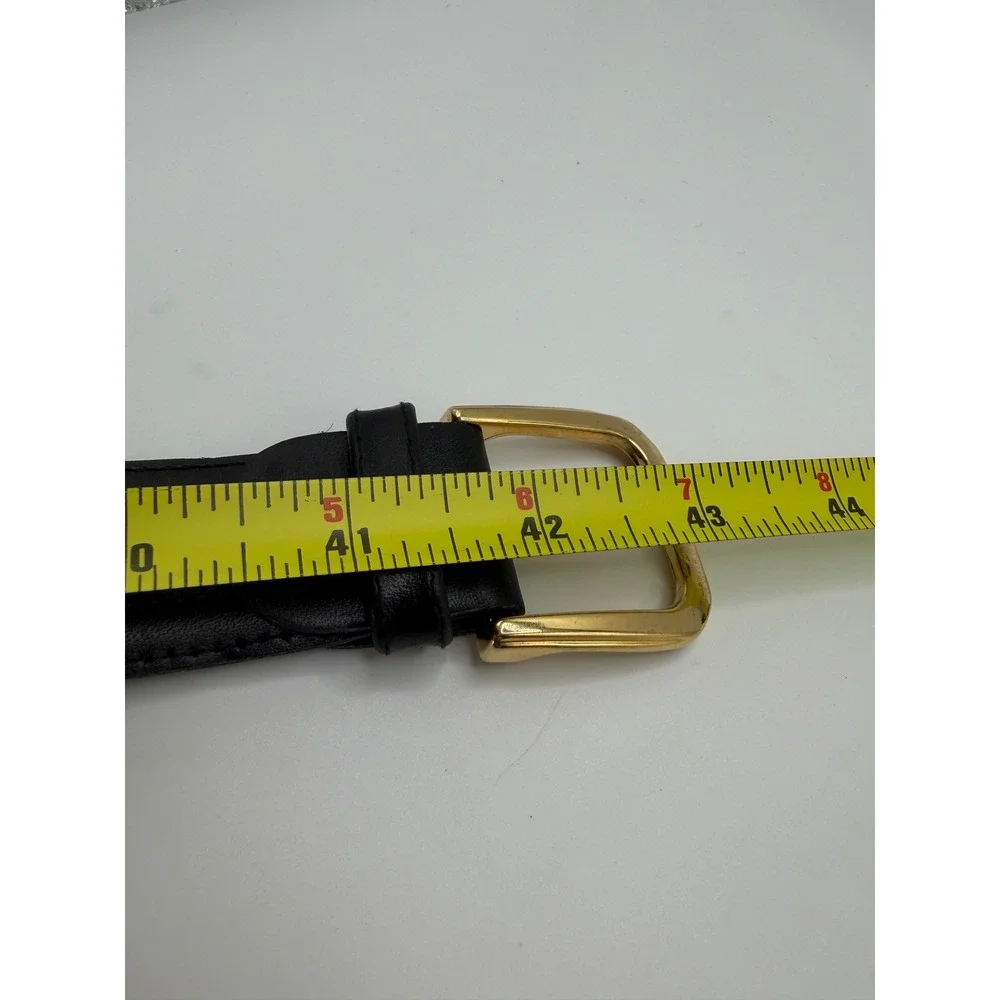 VTG Genuine Leather Belt Multi Color Braided Exotic Inlay Gold Buckle Western ML